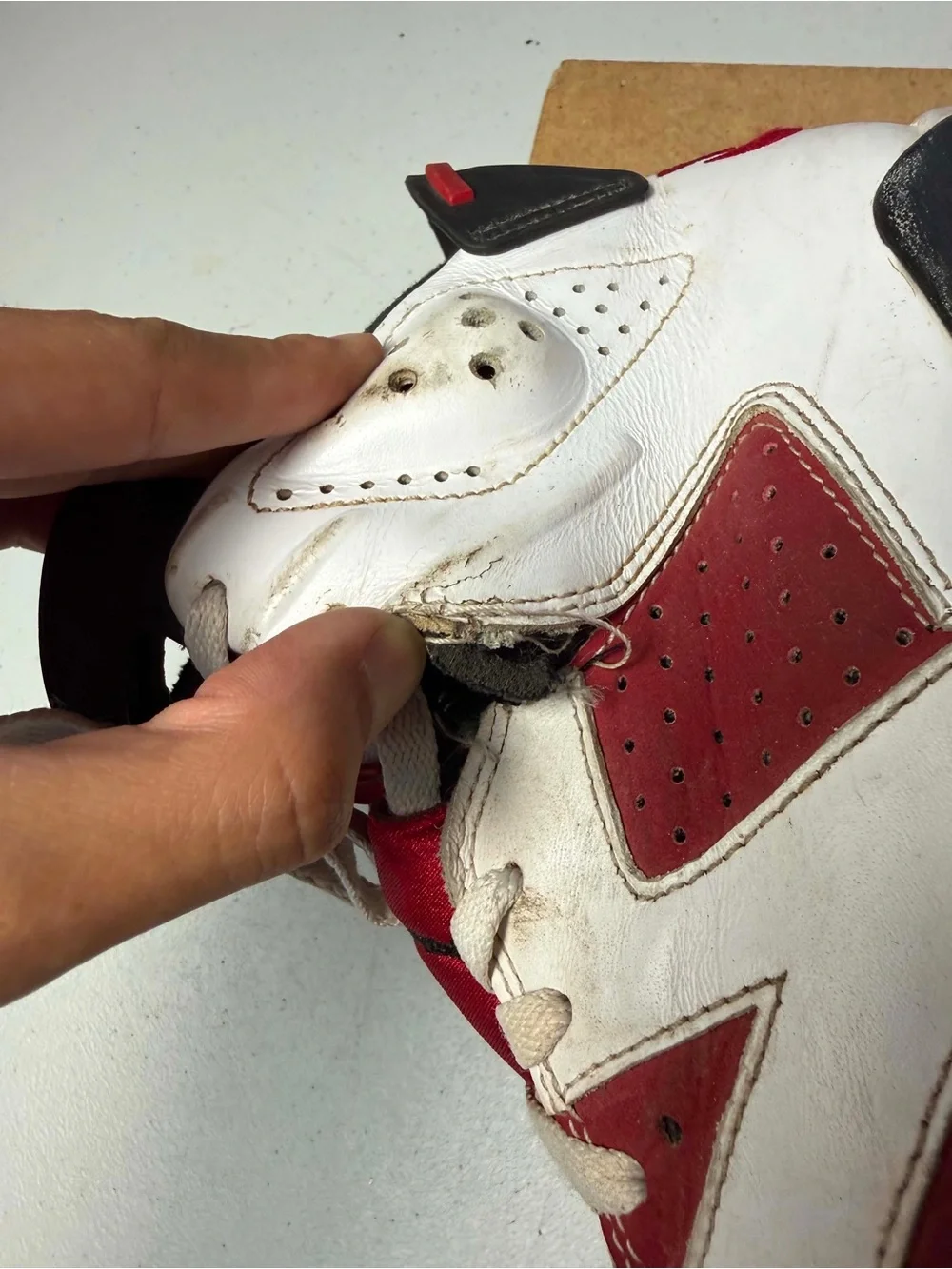 Nike Air Jordan 6 Retro OG Mid Carmine size 5.5 OG VI White NO BOX